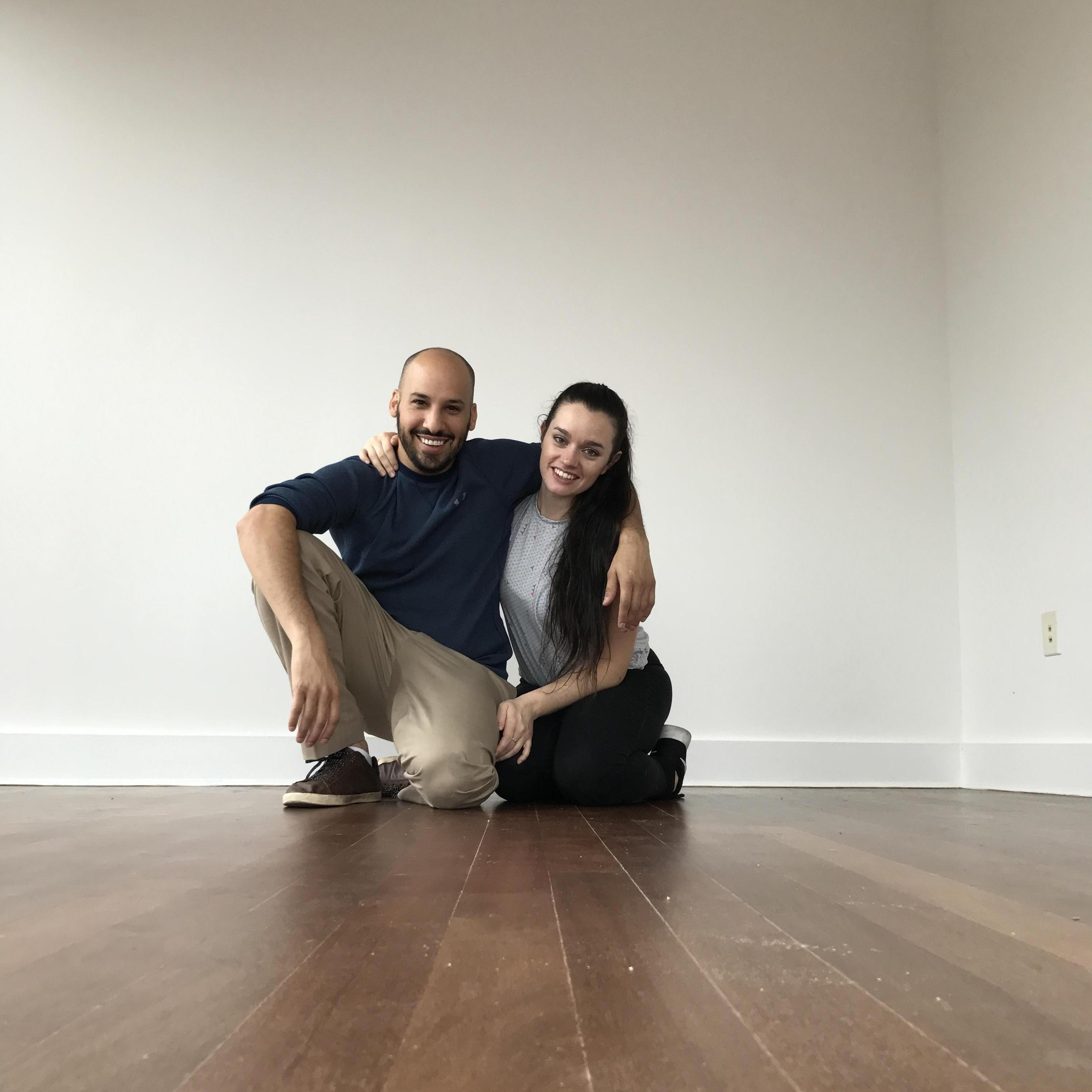 Leaving our first apartment together!