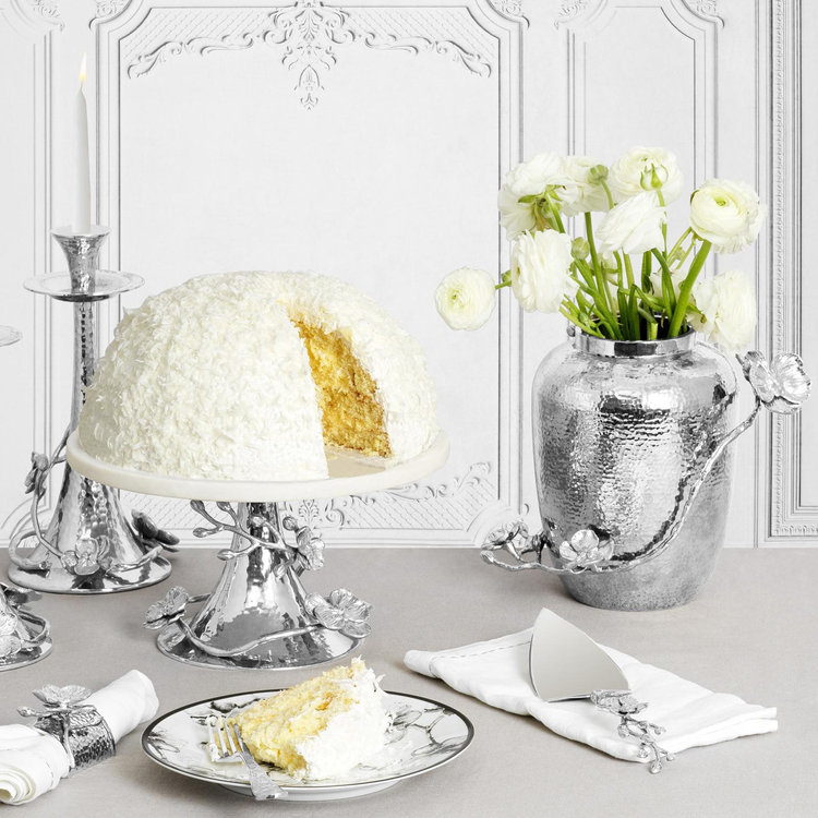 Michael Aram, Orchid 2-Piece Wedding Cake Knife & Server Set | Zola