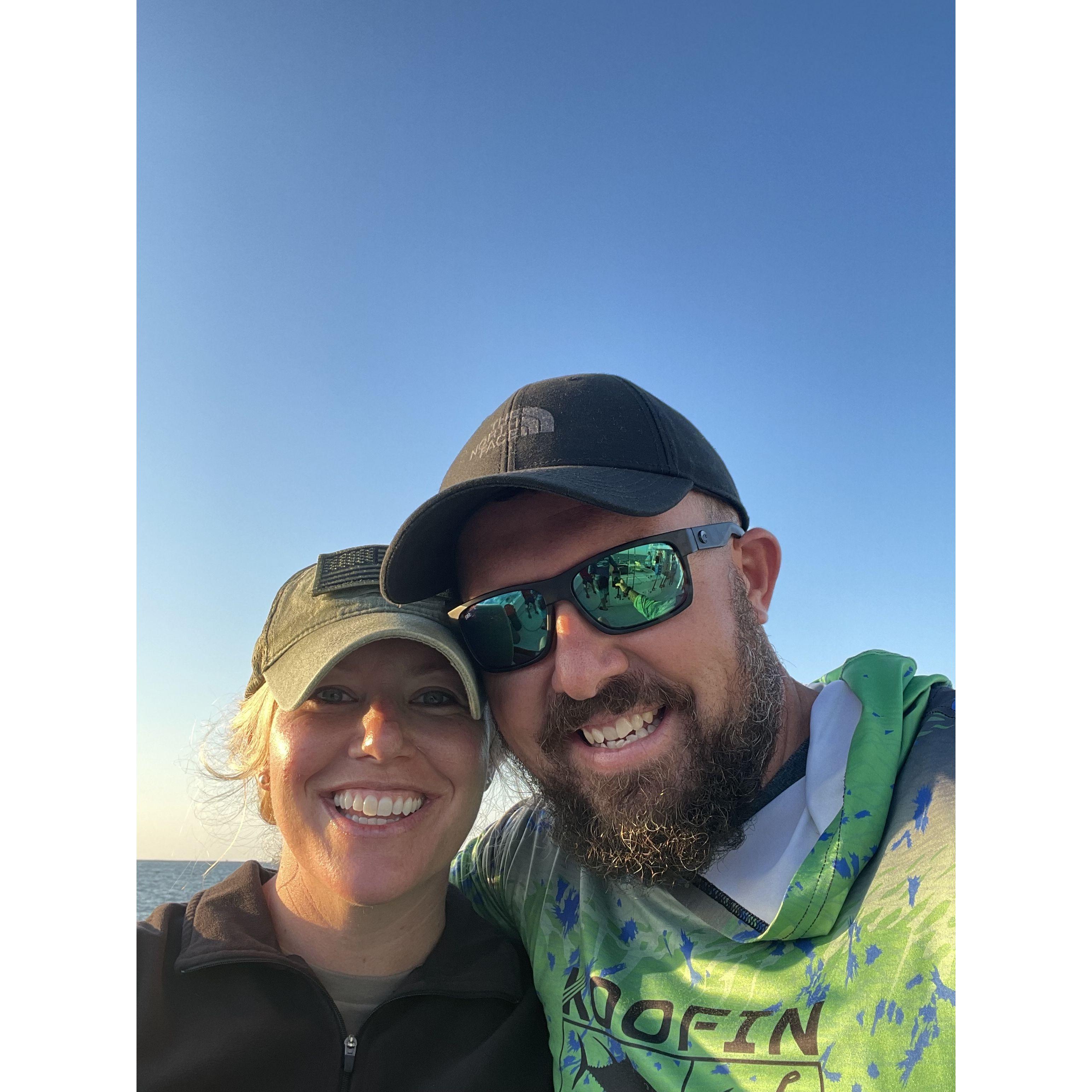 2021-Travis took Sarah out for her first deep sea fishing adventure