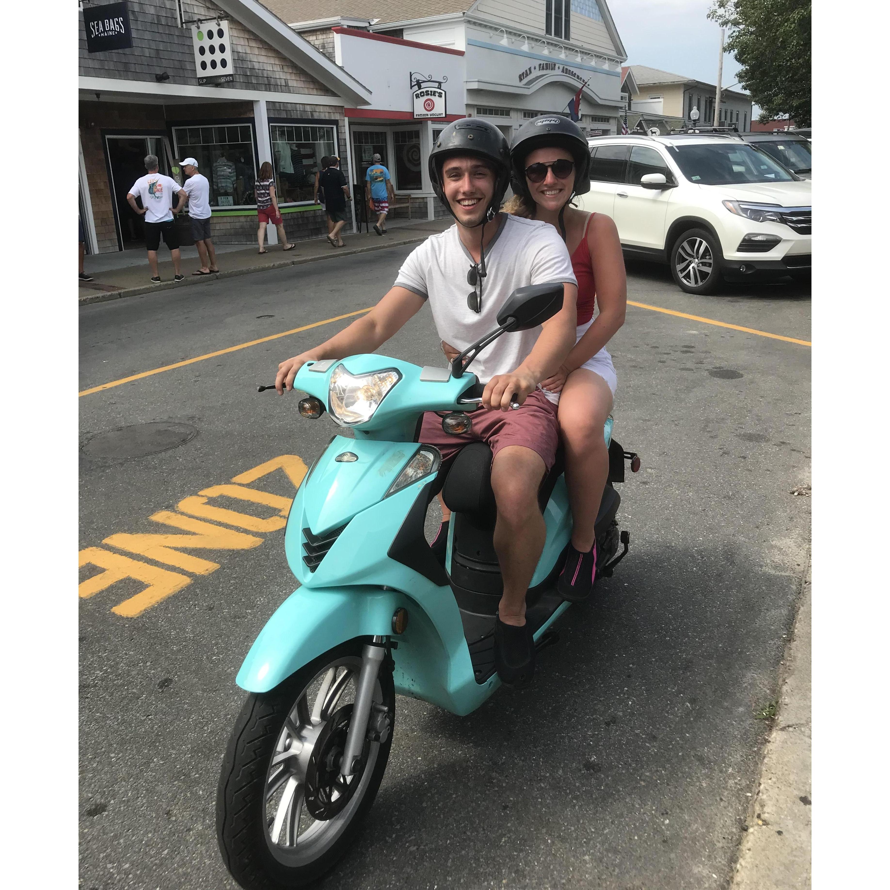 Moped ride in Martha's Vineyard in 2018.