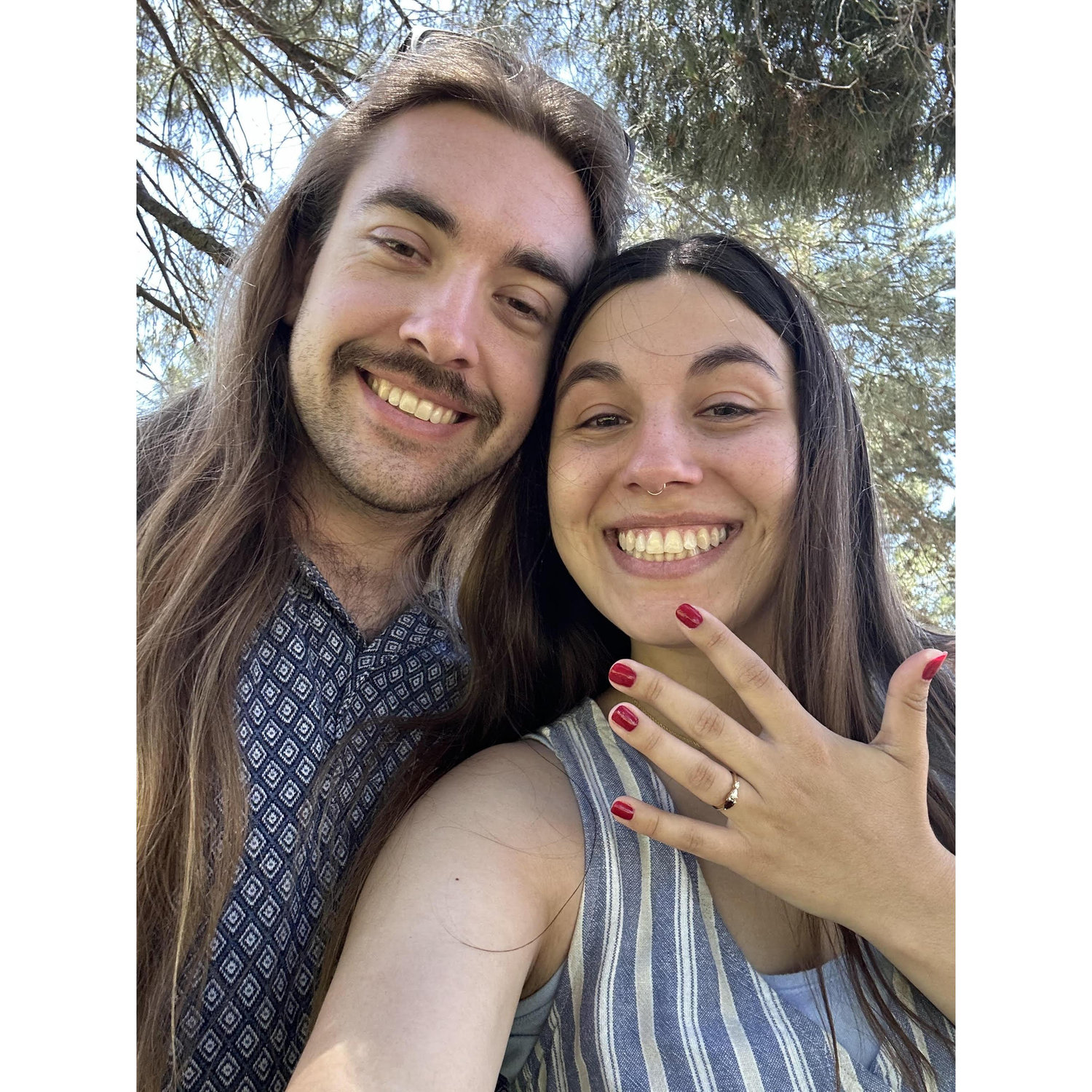 Moments after Colby popped the question!