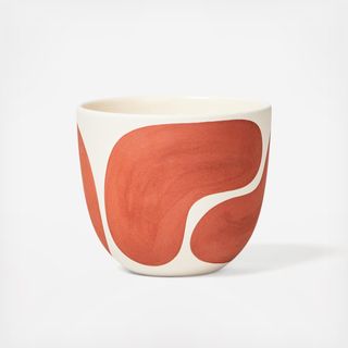 Small Color Block Planter with Saucer