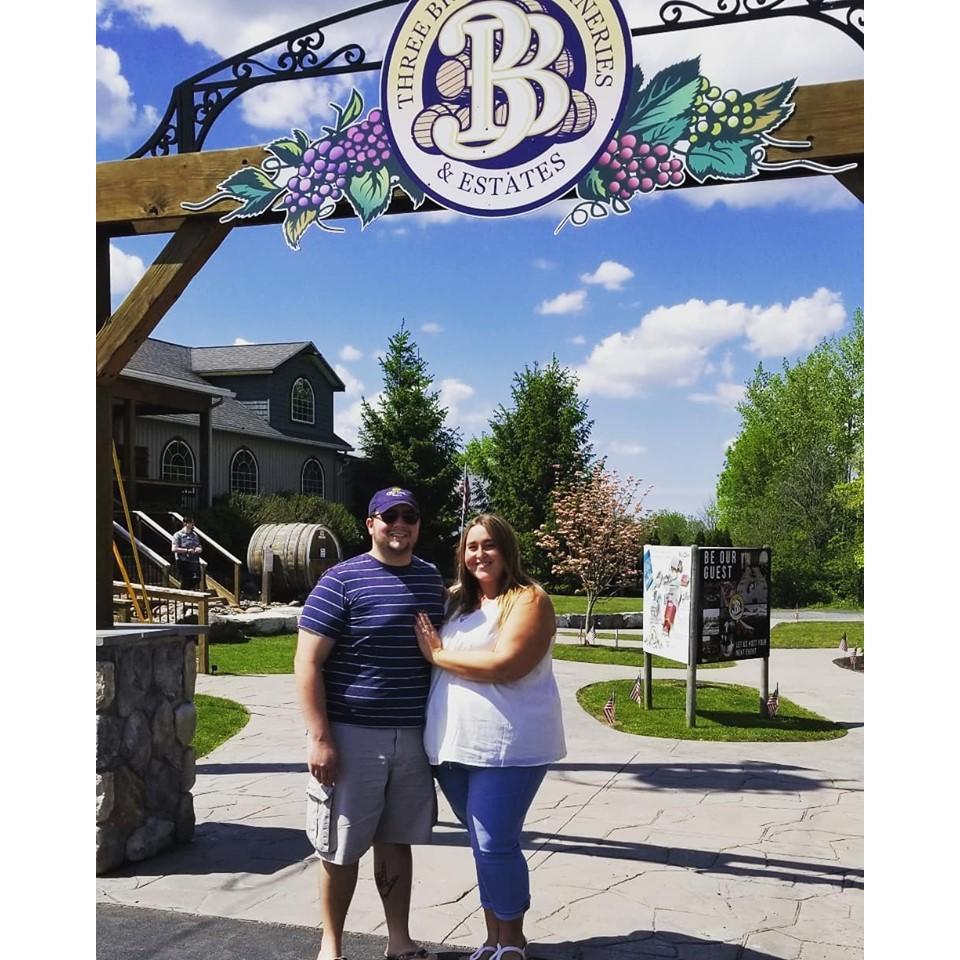 Three Brother's Winery! Went back on Memorial Day to celebrate and enjoy all of our wedding planning that was complete!