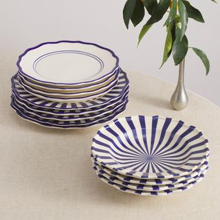 Mix & Match 12-Piece Dinnerware Set with Pasta Bowl, Service for 4
