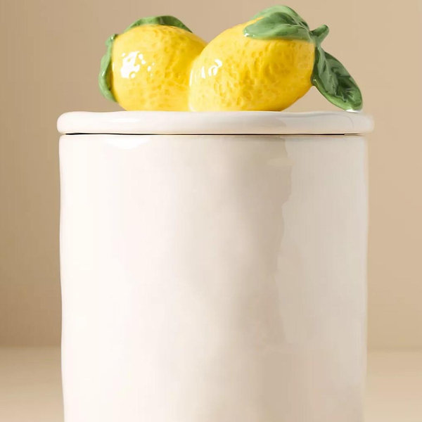 Fruta Lemon Large Stoneware Canister