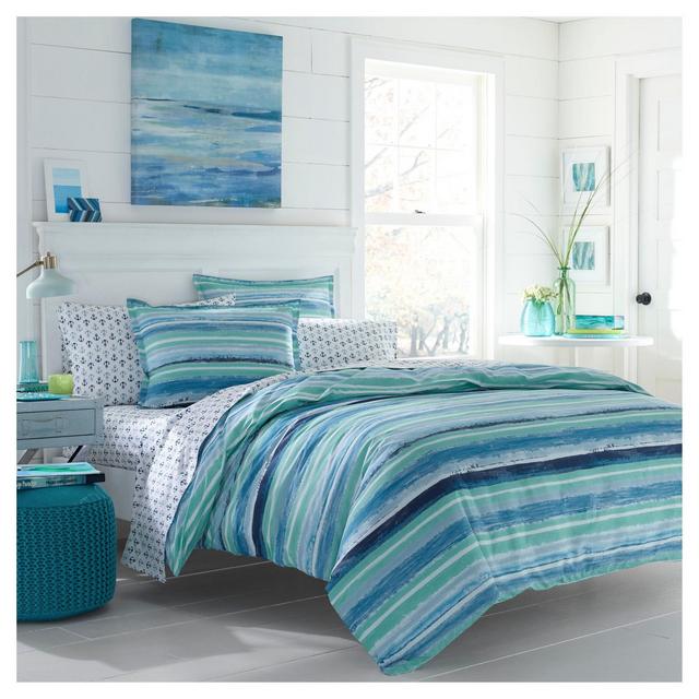 Aqua Alex Comforter Set (Twin)- Poppy & Fritz