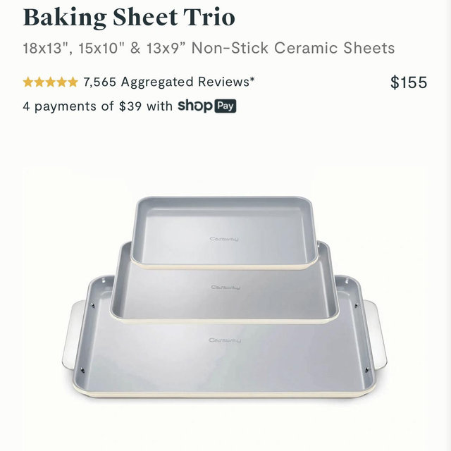 Baking Sheet Trio- Cream