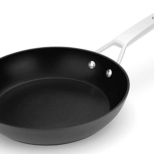 MSMK Nonstick Skillet Frying Pan Dishwasher Safe，10 inch Premium Stainless-Steel Induction Diamond and Titanium Non-Toxic Non Stick Omelette Pans Egg Fry Pan, Grey