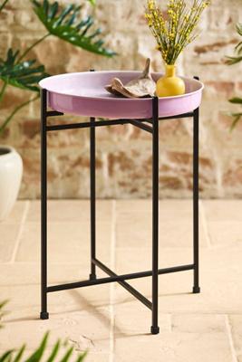 Tray Top Iron Side Table