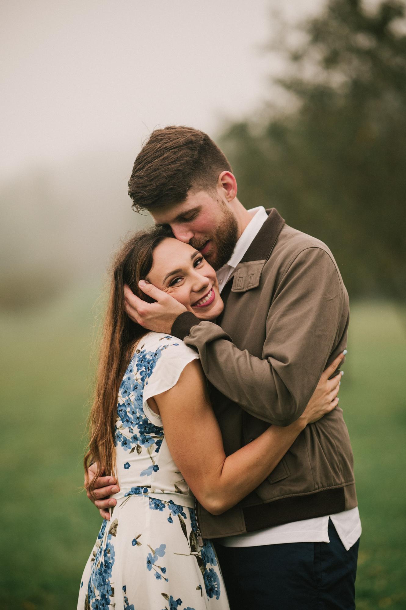 Engagement photo at The Skylands Manor & Botanical Gardens (the same place where Patrick proposed!)