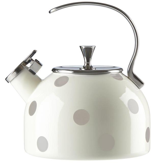 kate spade new york All in Good Taste 2.5 qt. Tea Kettle in Cream/Grey