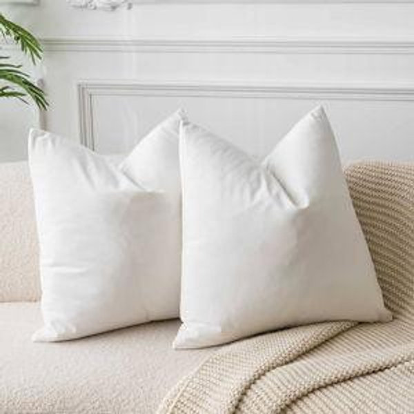 Utopia Bedding 20x20 Pillow Inserts, Set of 2, White – Indoor Decorative Throw Pillows for Bed, Sofa & Couch – Soft, Supportive & Fluffy Cushion Inserts