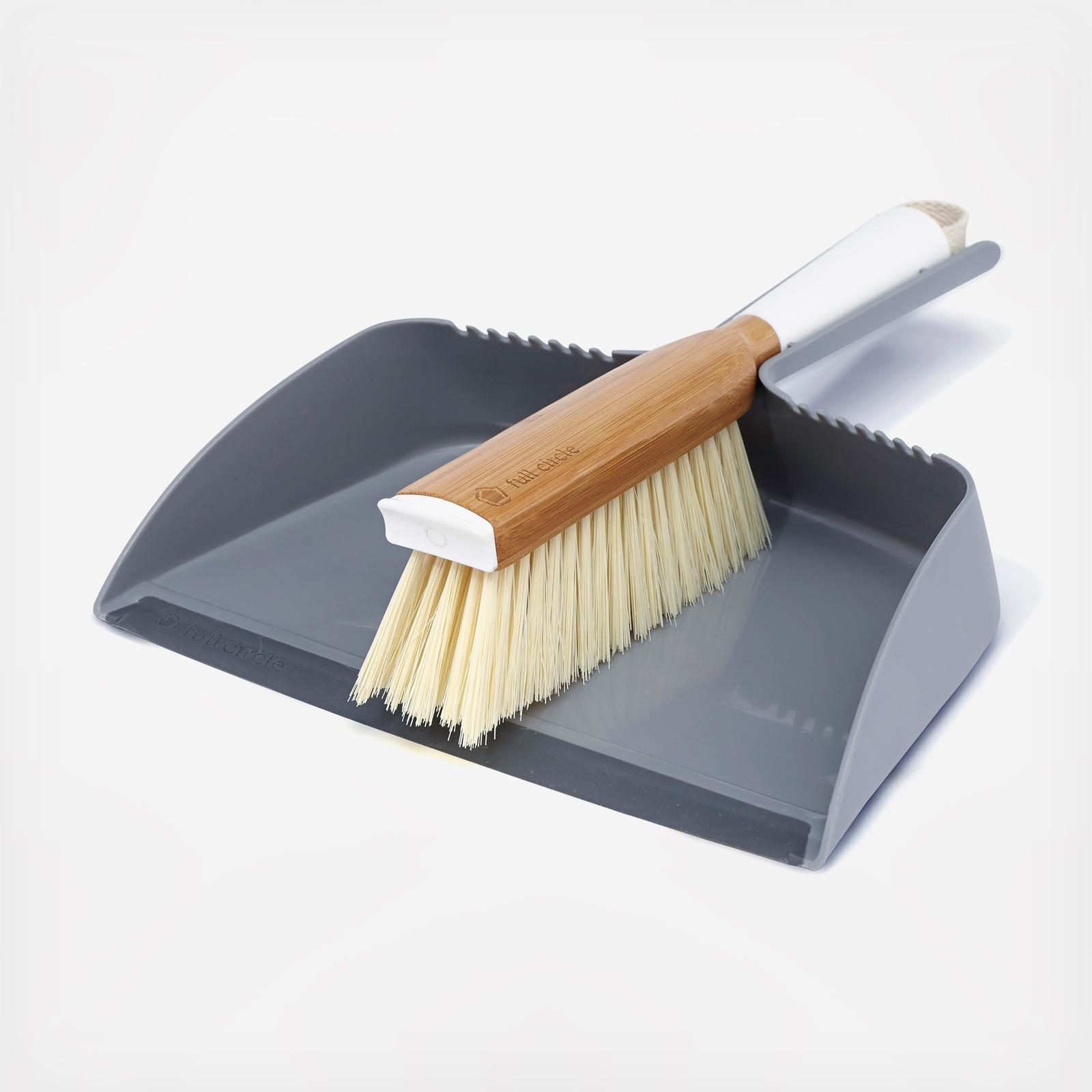  Full Circle Clean Team Brush & Dustpan Set, Green