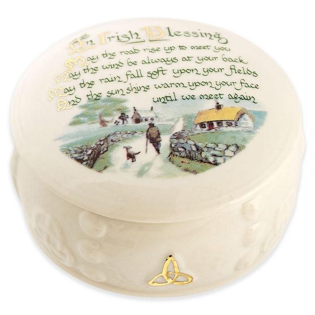 Belleek Irish Blessing Keepsake Box