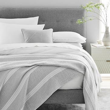 Organic Variegated Running Stripe Blanket, King
