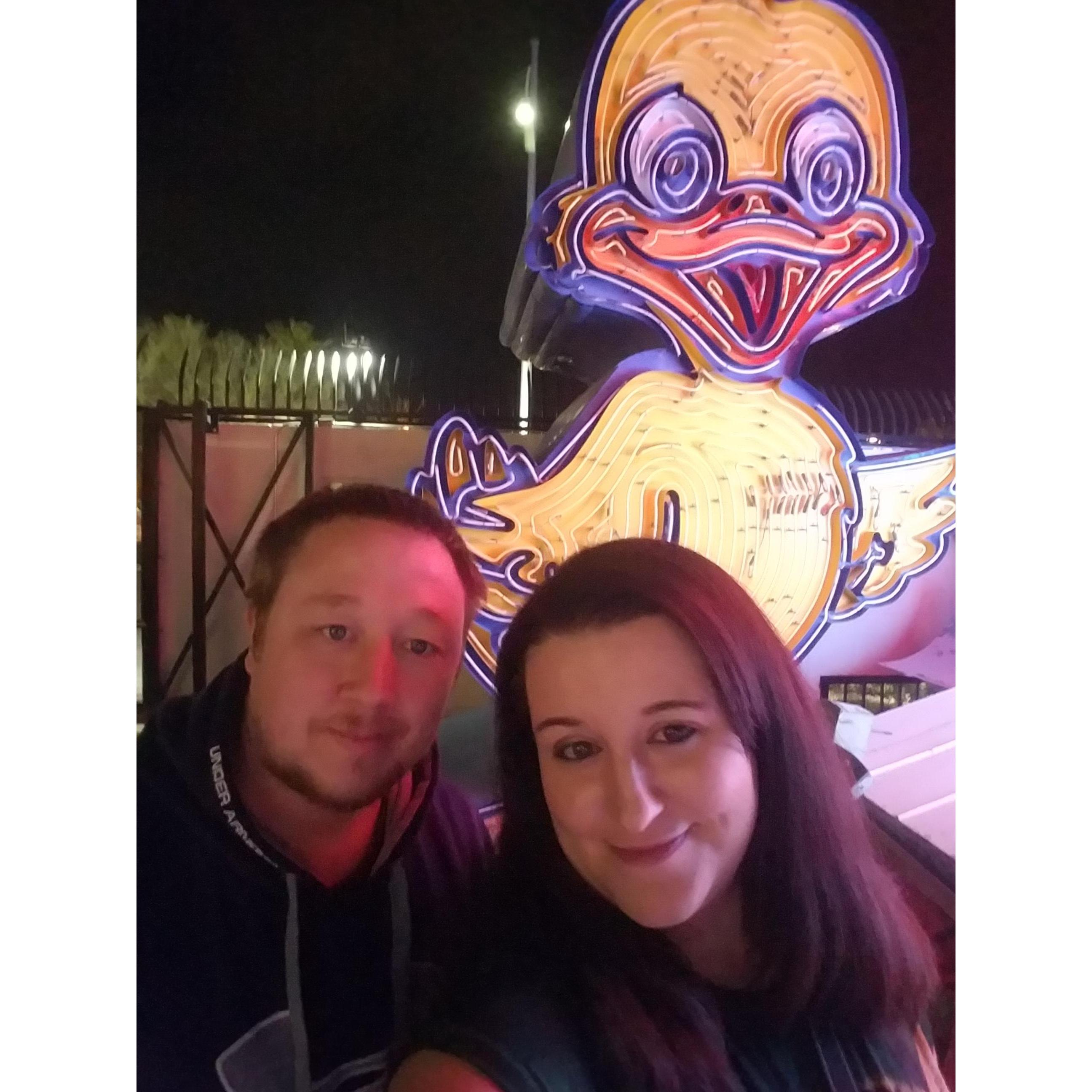 Neon Museum gotta love a large Neon Duck. Las Vegas 2017