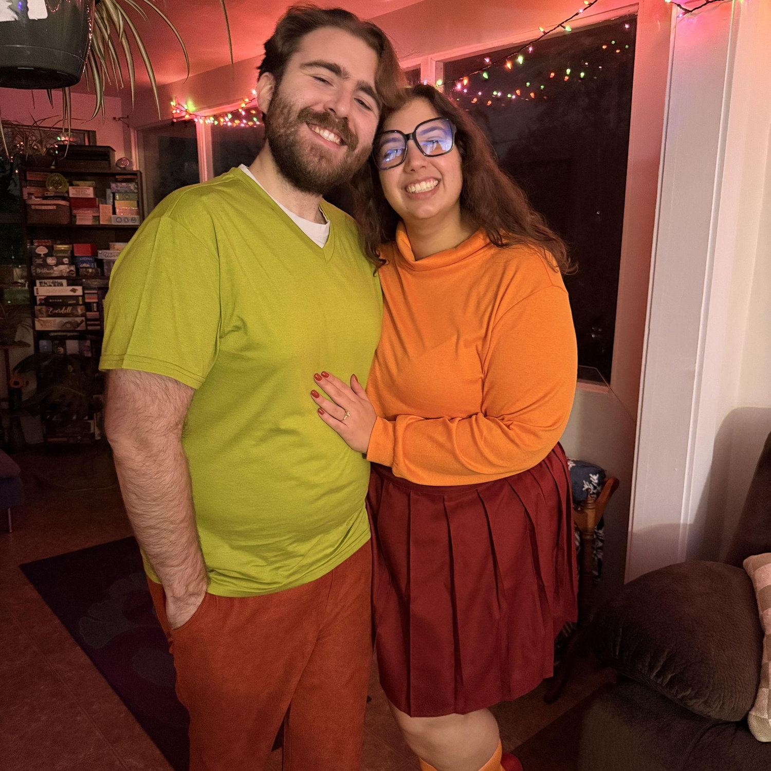 Halloween 2025 as Shaggy and Velma!