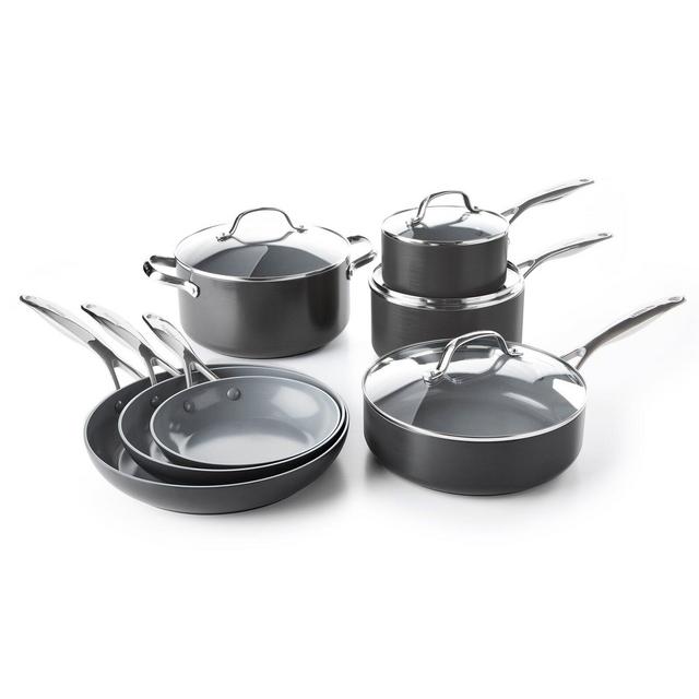 Greenpan Valencia Pro 11 Pieces Hard-Anodized Aluminum Non Stick Cookware Set