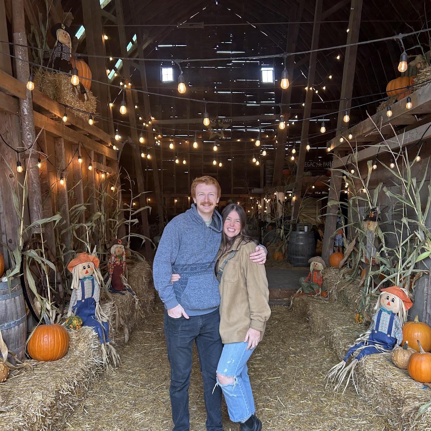 Pumpkin patch with family at Legacy Farms.