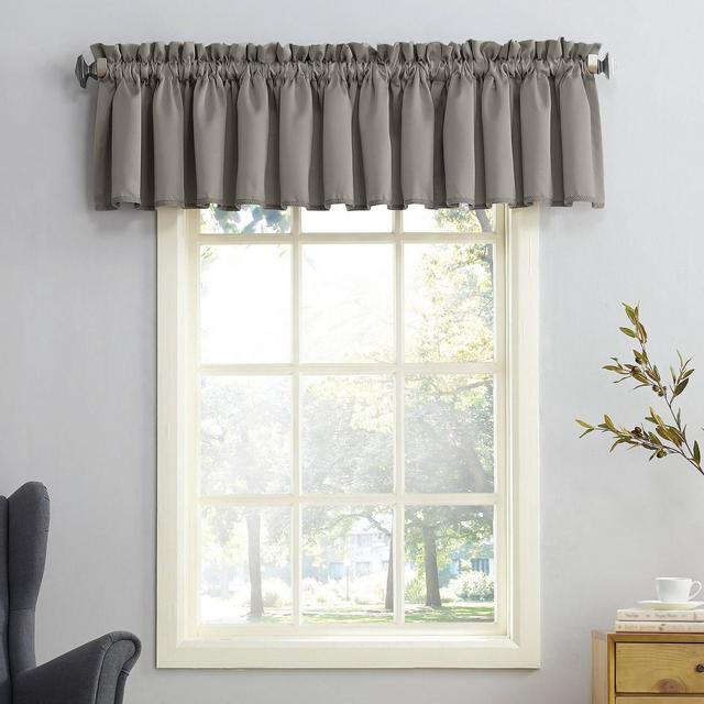 Seymour Energy Efficient Rod Pocket Curtain Valance Gray 54"x18"- Sun Zero