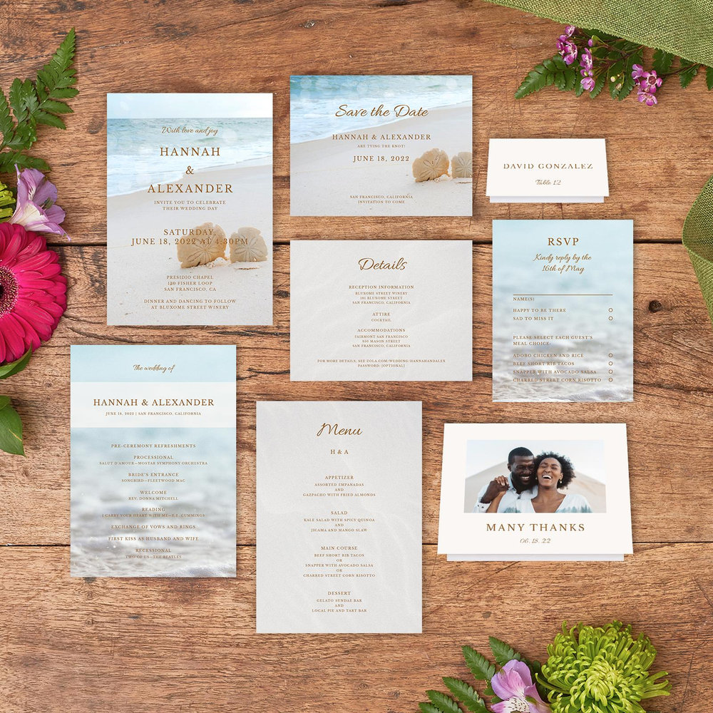 Havasu Classic | Caramel | Zola Wedding Invitations