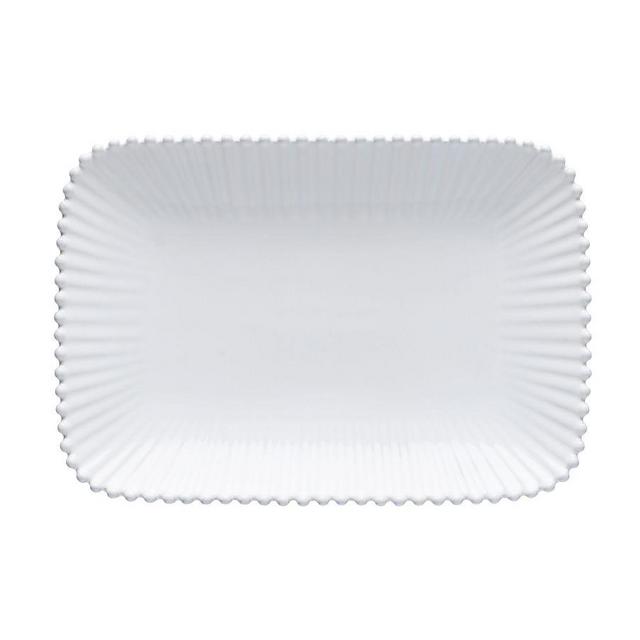Costa Nova Pearl Stoneware Rectangular Serving Platter, 12" - White