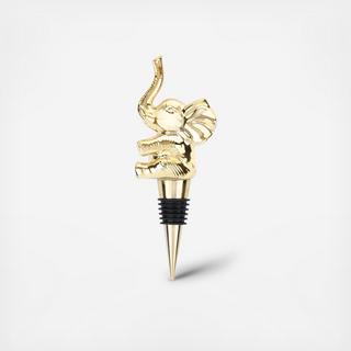 Ellie Golden Elephant Bottle Stopper