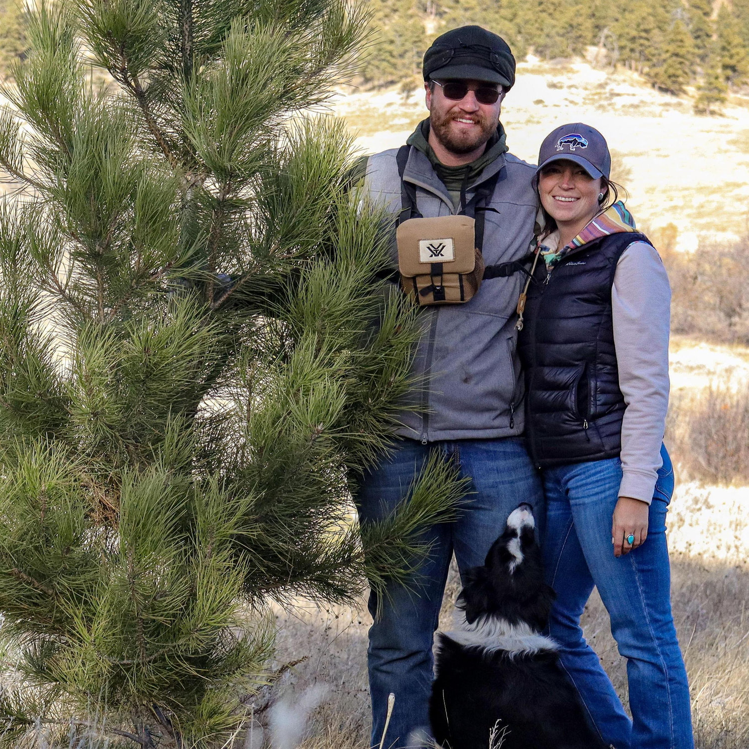 Cutting down our first Christmas tree together in Forsyth with Blue. 12-3-23