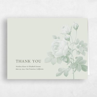 Light Green Wedding Thank You - Milna Bloom
