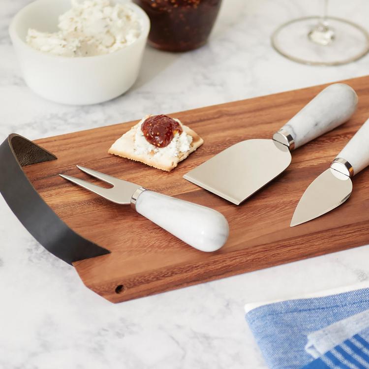 Marble Cheese Knives Set