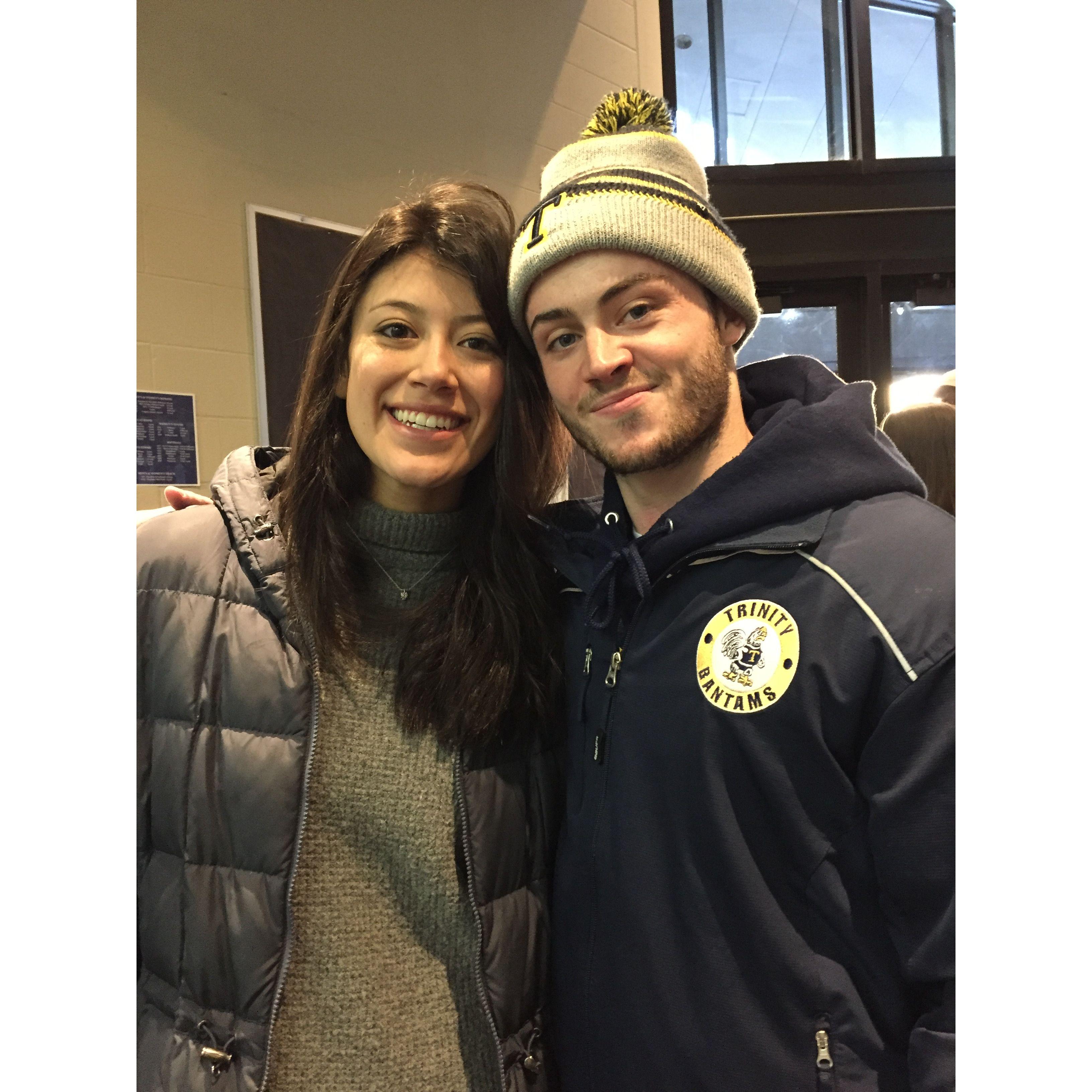 Emily surprised Alex in Hamilton for their NESCAC win.