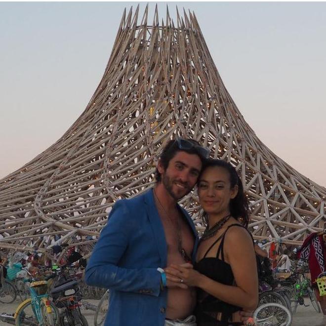 We were engaged in front of the temple