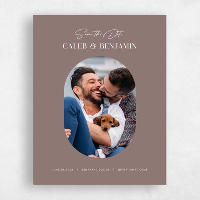 Brown Simple Wedding Save the Date - Latona Photo