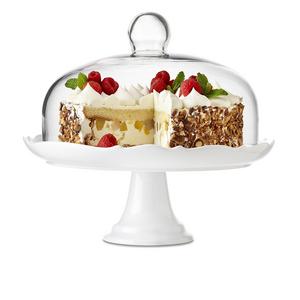 Brilliant - Bianco Pedestal Cake Plate and Dome 27cm (10.5 inches)