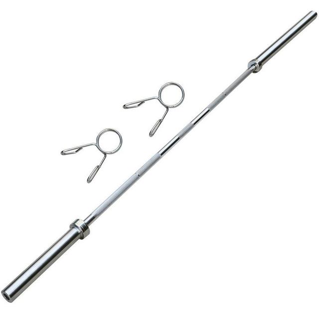 Yaheetech 7ft Iron Olympic Barbell Bar Weight Lifting Bar Weight Workout Gym Fits 2-inch Weight Plates/Weight Bench