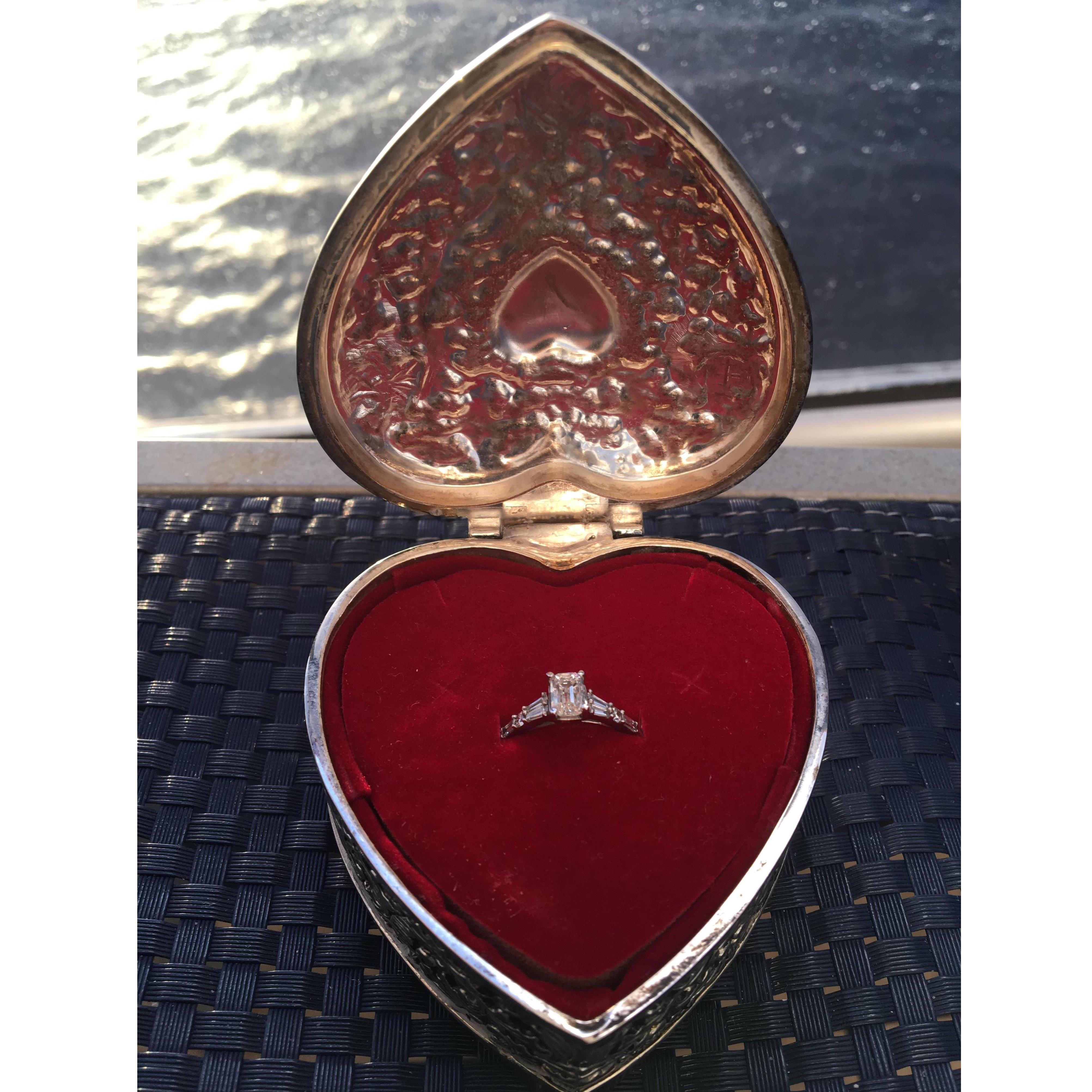 The ring box and ring