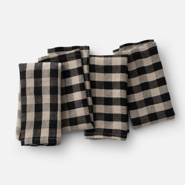 Linen Check Napkin Set of 4