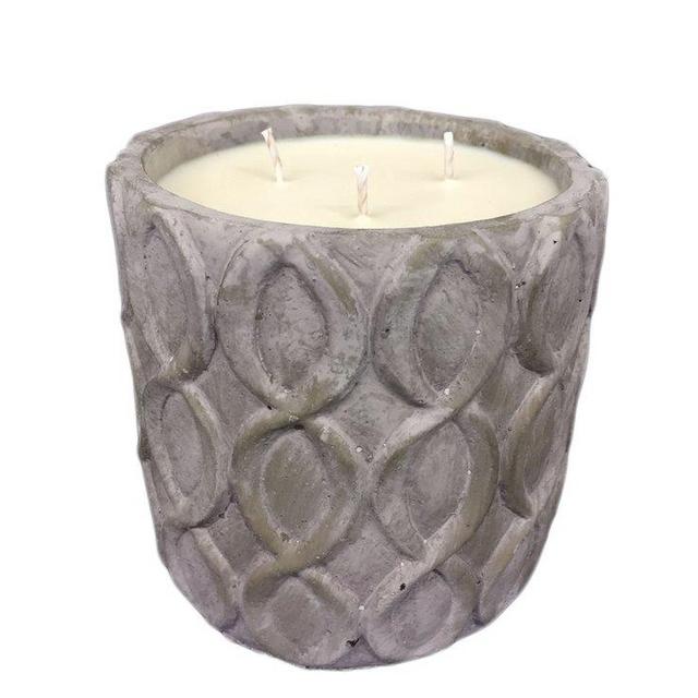 JUMBO GRAY STONE CANDLE
