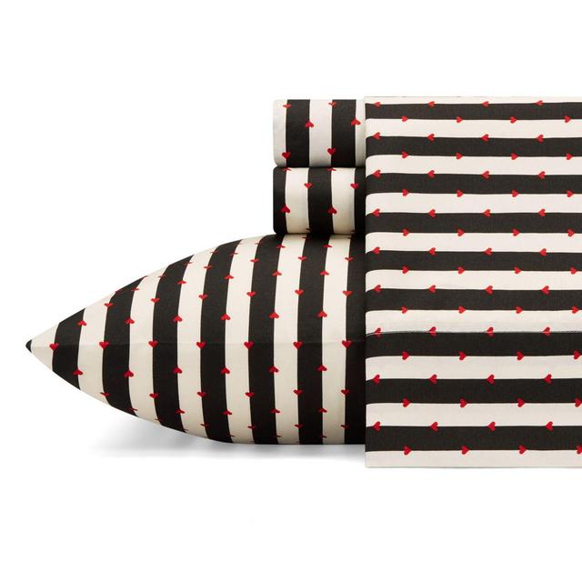 Betsey Johnson® Wonderland Stripe King Sheet Set in Black