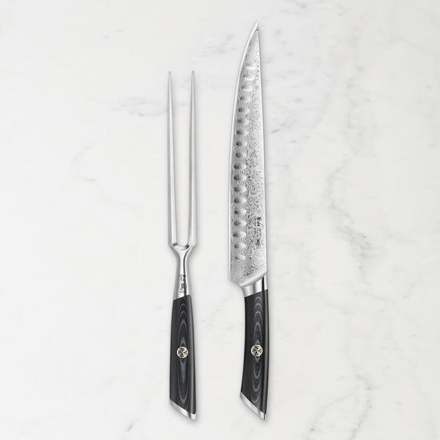Cangshan Kuro Carving Set with Ashwood Box, Set of 2