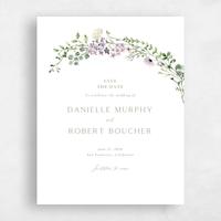 Purple Wedding Save the Date - Rydal Portrait