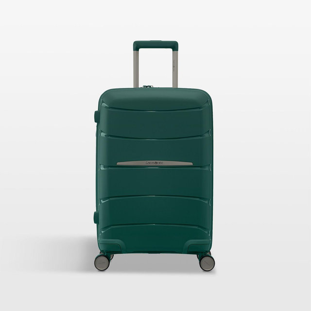 Samsonite Outline Pro Medium Checked Spinner in Emerald Green