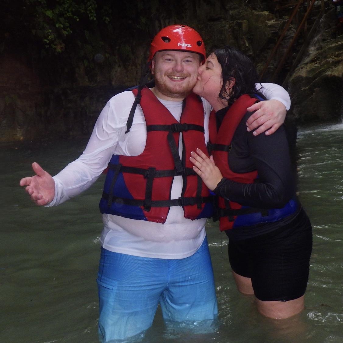 Damajagua waterfalls on our cruise in 2024 in the Dominican Republic