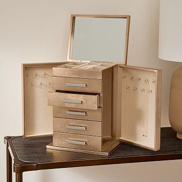 Mid-Century Jewelry Box - Vertical (Champagne Lacquer)
