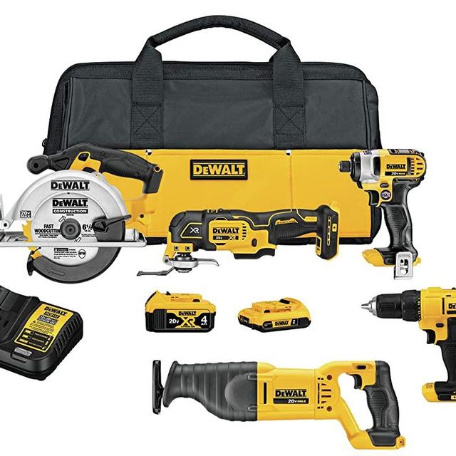 DEWALT 20V MAX Cordless Drill Combo Kit, 5-Tool (DCK551D1M1)