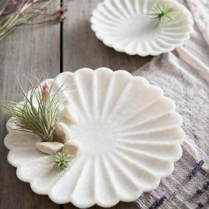 Scalloped Edge Marble Tray