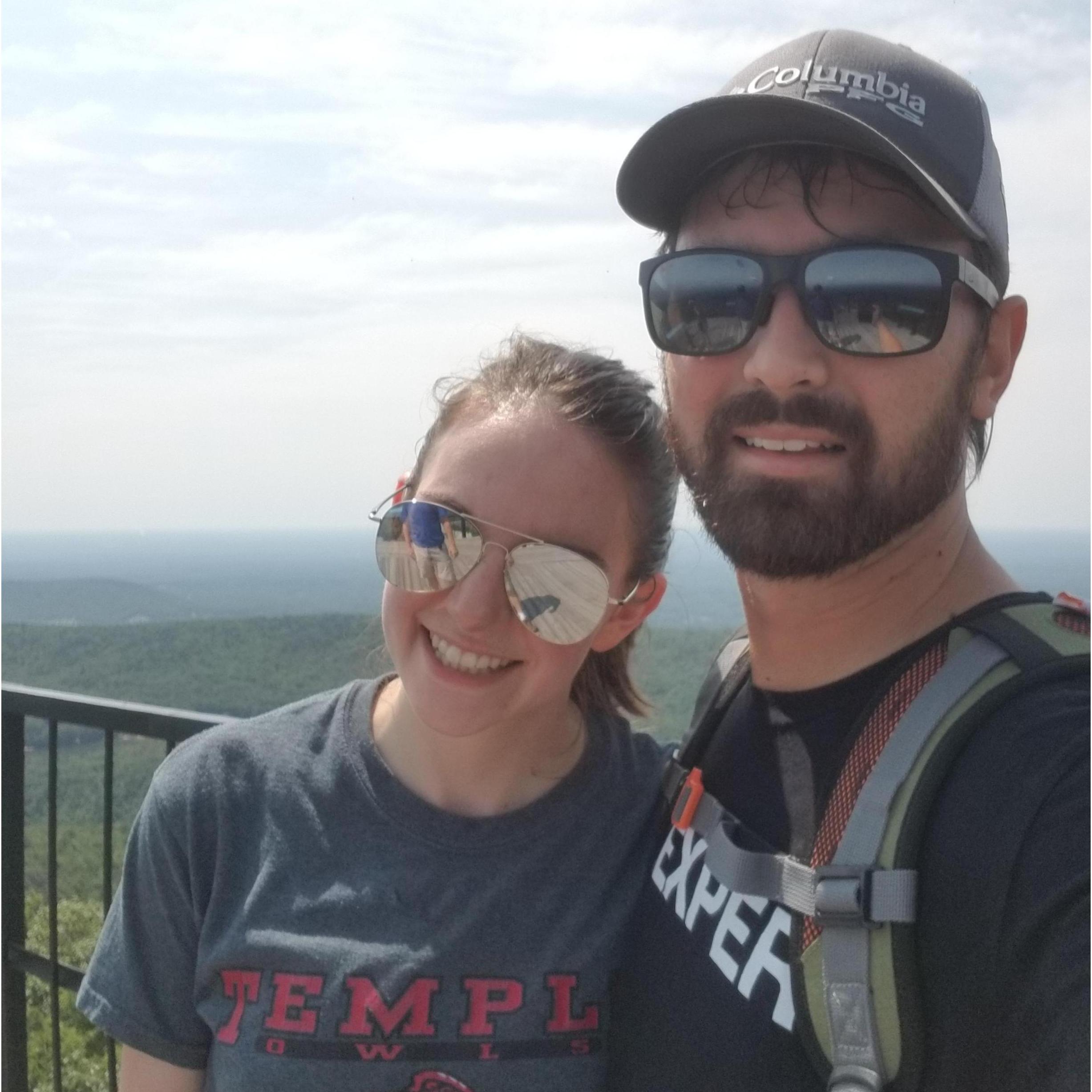 On the top of Hanging rock
