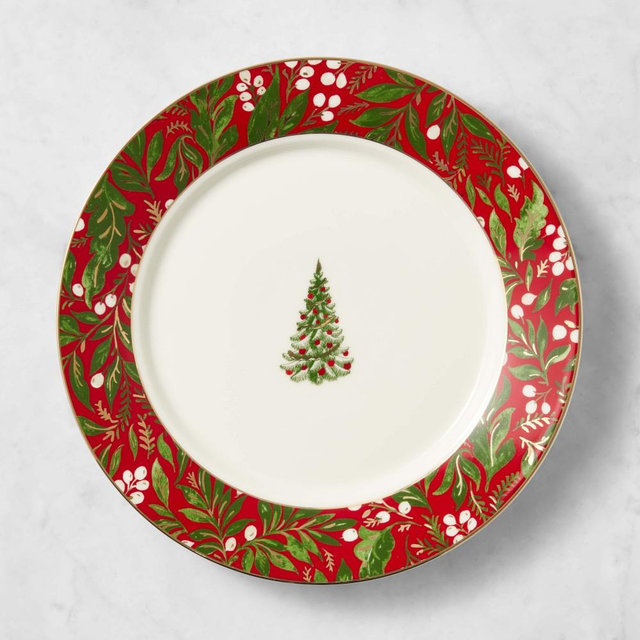 Noel Dinner Plates, Set of 8, Red