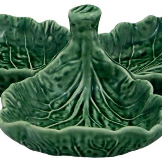 Cabbage Olive Dish, Green/Natural