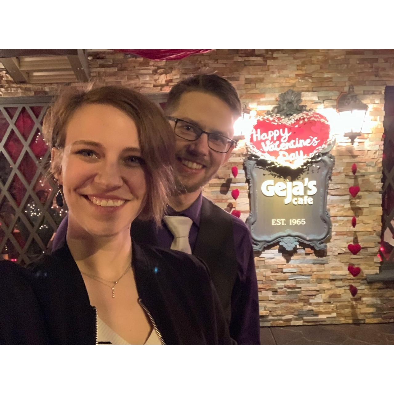 Our first date was coordinated by Justin. He surprised me by taking me to Chicago for a couples massage & fondu dinner